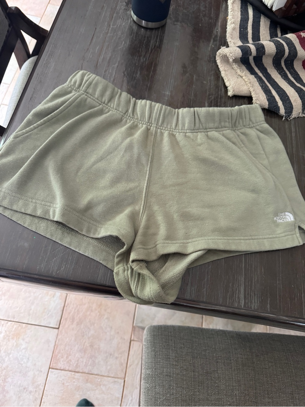 The North Face Women's Olive Green Fleece Athletic Shorts